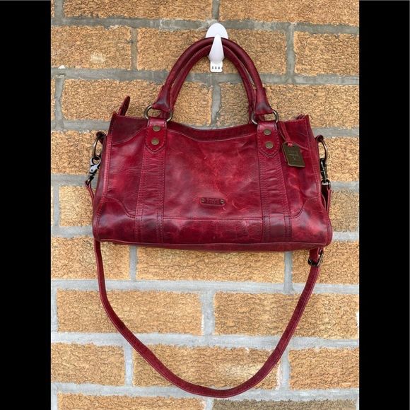 Frye Handbags - Frye Melissa Satchel in wine burgundy color